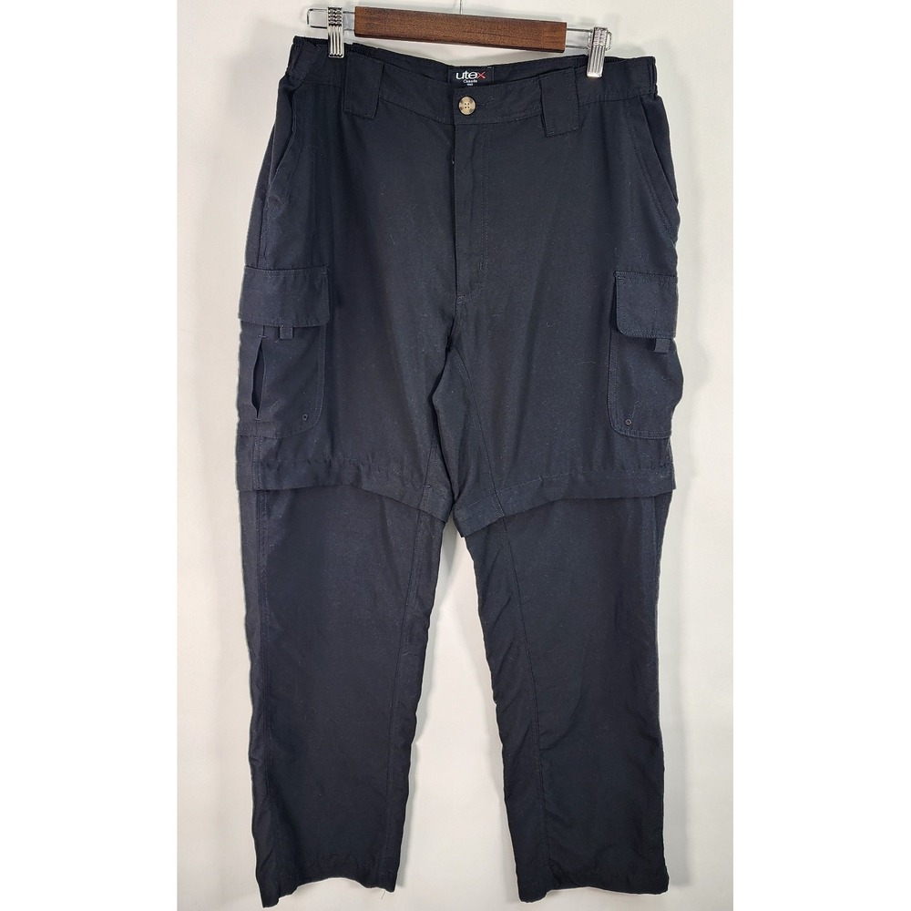 Utex Canada Convertible Cargo Pants Men's L 36-38 Black Hiking Zip Off